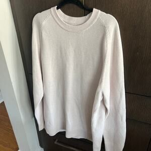 lululemon Men's sweater waffle knit textured w Are White Cream